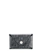 Moreau Foldover Logo Print Purse - Black
