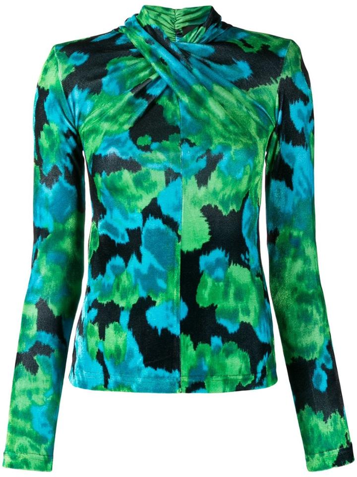 Richard Quinn Watercolour Print Top - Green