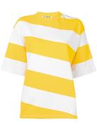 Sjyp Diagonal Stripe T-shirt - Yellow