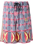 Dresscamp Optical Illusion Print Shorts, Men's, Size: 44, Polyester