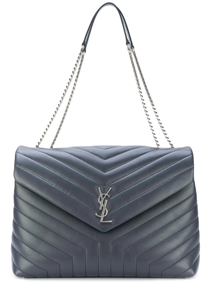 Saint Laurent Loulou Shoulder Bag - Grey