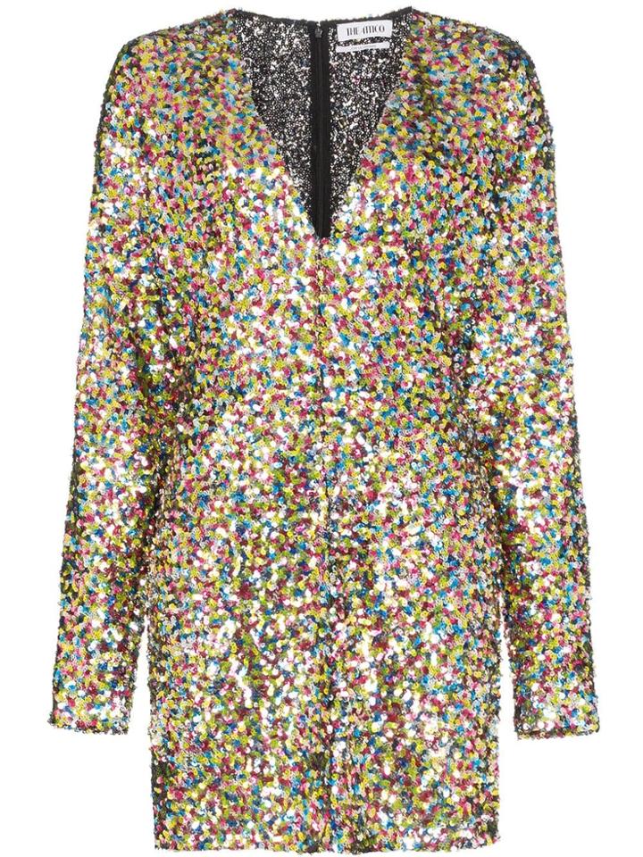 Attico Sequin-embellished Mini Dress - Multicolour