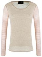 Andrea Bogosian Round Neck Blouse, Women's, Size: Medium, Nude/neutrals, Cotton