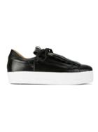 Sarah Chofakian Fringed Sneakers - Black