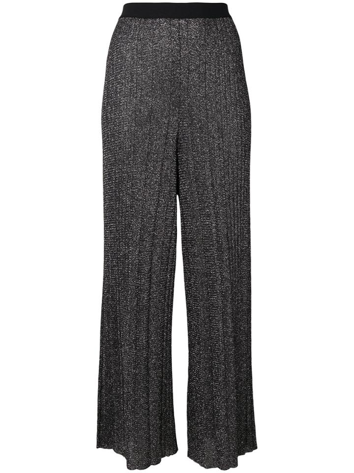 Diesel Metallic Cropped Trousers - Black