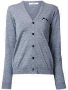 Julien David V-neck Cardigan, Women's, Size: Medium, Grey, Wool
