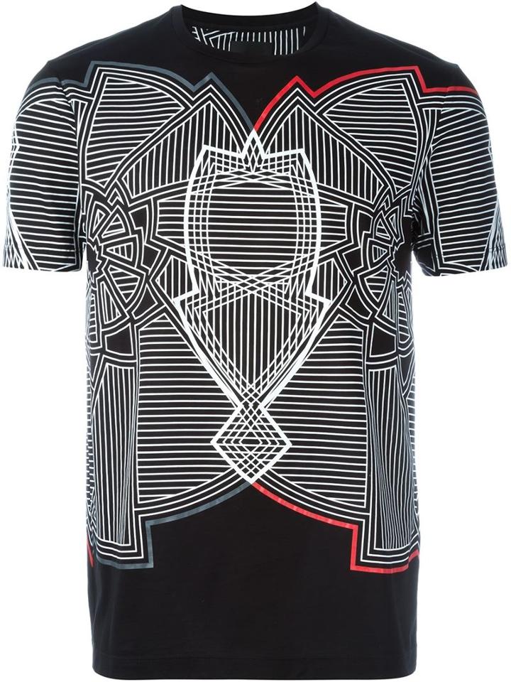 Les Hommes Graphic Print T-shirt, Men's, Size: Xs, Black, Cotton