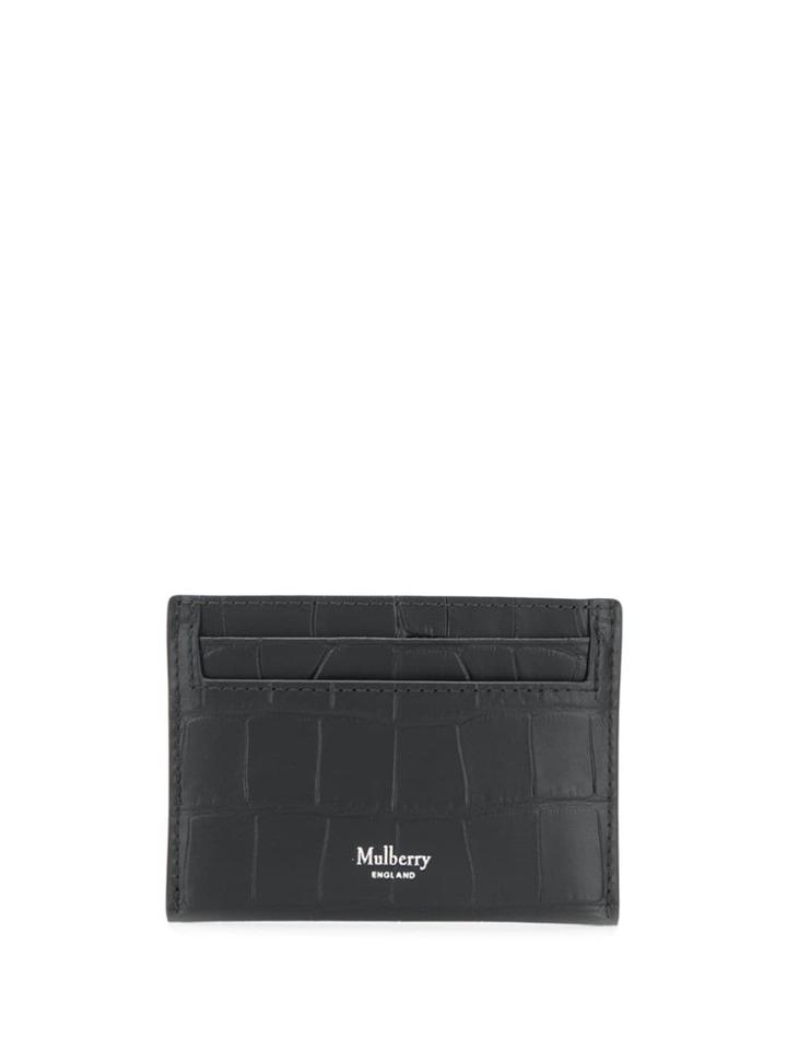 Mulberry Crocodile Effect Cardholder - Black