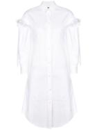 Simone Rocha Ruffle Sleeve Shirt Dress - White
