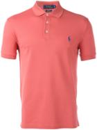 Polo Ralph Lauren Logo Patch Polo Shirt, Men's, Size: Medium, Pink/purple, Cotton/spandex/elastane