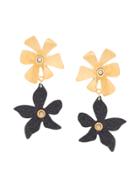 Lizzie Fortunato Jewels Pearl Flower Charm Earrings - Black