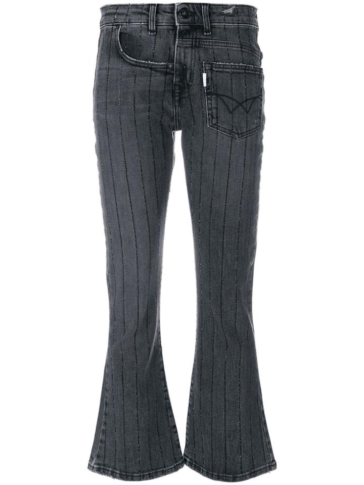 Filles A Papa Twisted Flared Jeans - Black