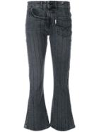 Filles A Papa Twisted Flared Jeans - Black