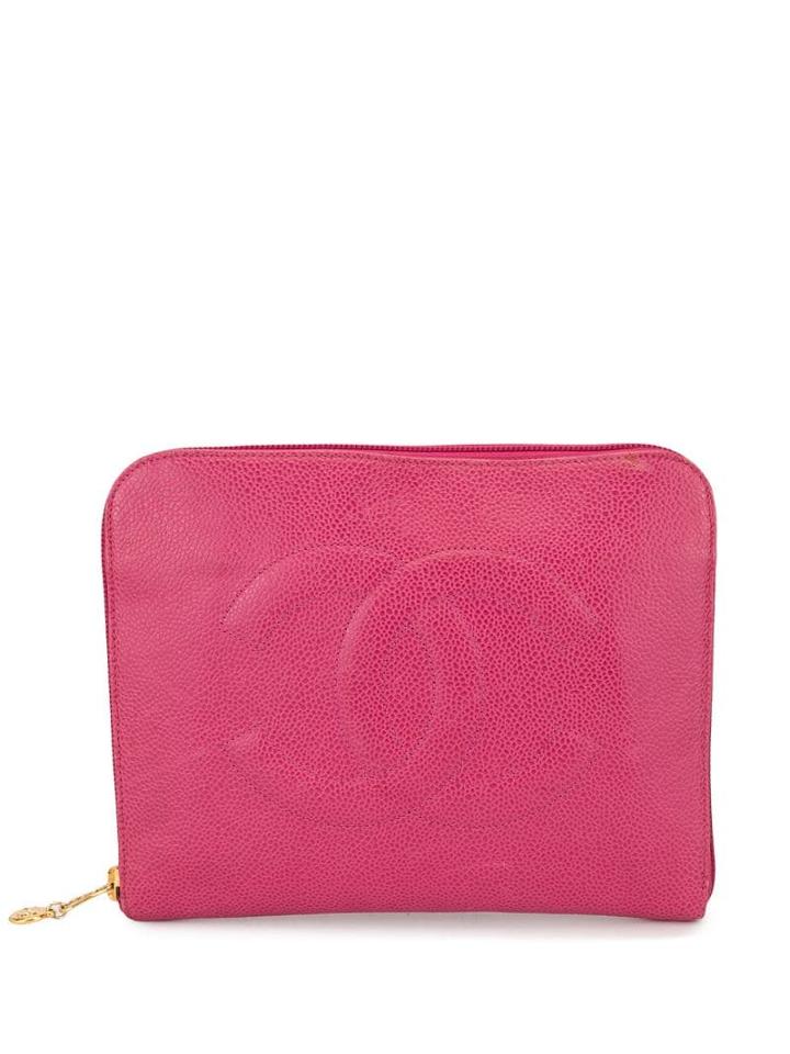 Chanel Pre-owned Grained Flat Clutch - Pink