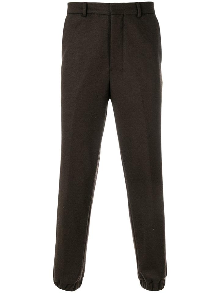Ami Alexandre Mattiussi Elasticized Hem Carrot Fit Trousers - Brown