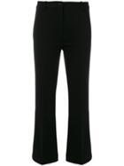 Pinko Cropped Flared Trousers - Black