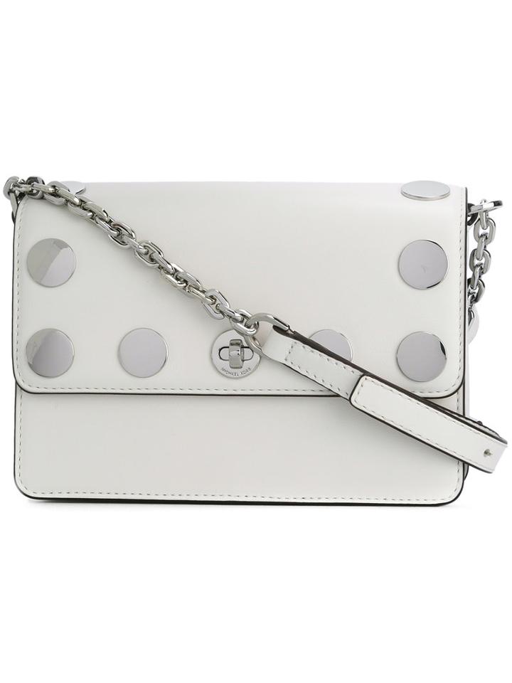 Michael Michael Kors Natalie Shoulder Bag, Women's, White, Leather