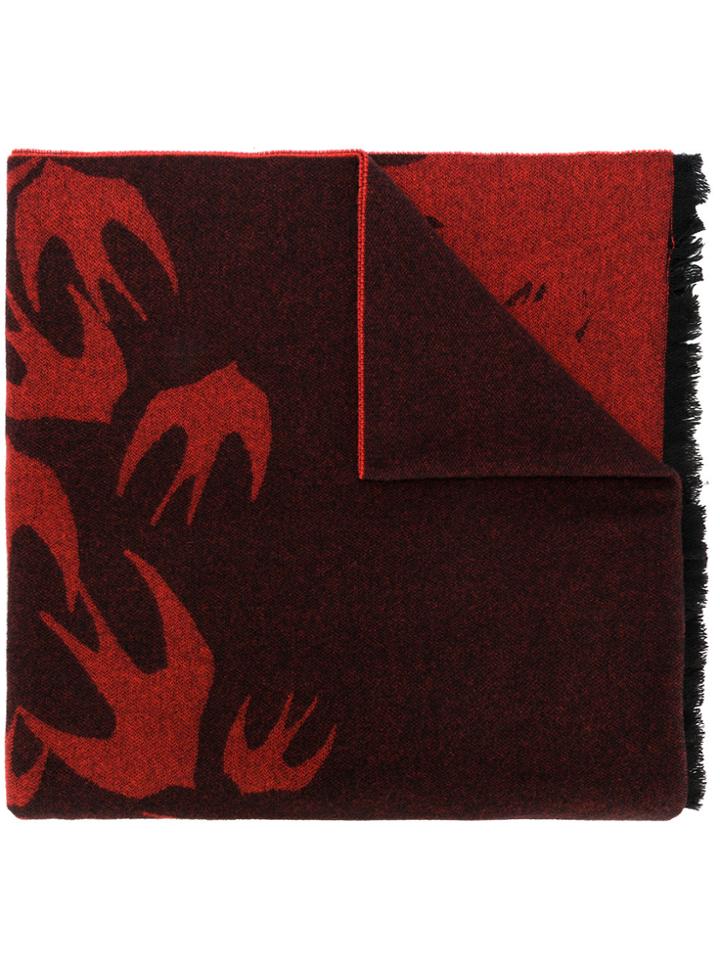 Mcq Alexander Mcqueen Swallows Scarf - Red