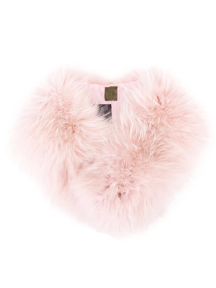 Mr & Mrs Italy Fur Collar, Women's, Pink/purple, Racoon Fur/polyester
