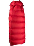 Rick Owens Quilted Gilet Coat - Red