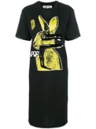 Mcq Alexander Mcqueen Bunny Print T-shirt Dress - Black