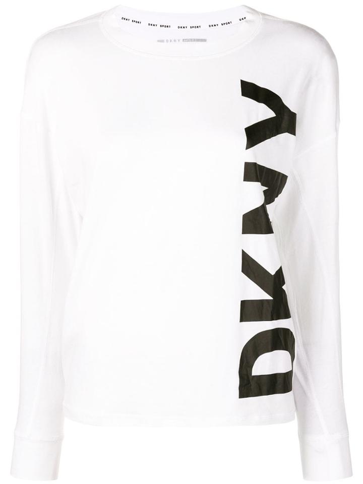 Dkny Longsleeved Logo T-shirt - White