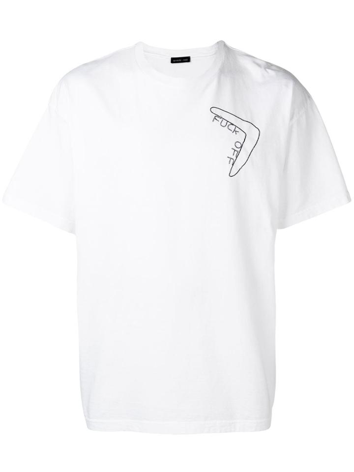 Riccardo Comi Text Print T-shirt - White