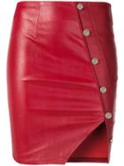 Rta Side Buttons Mini Skirt - Red