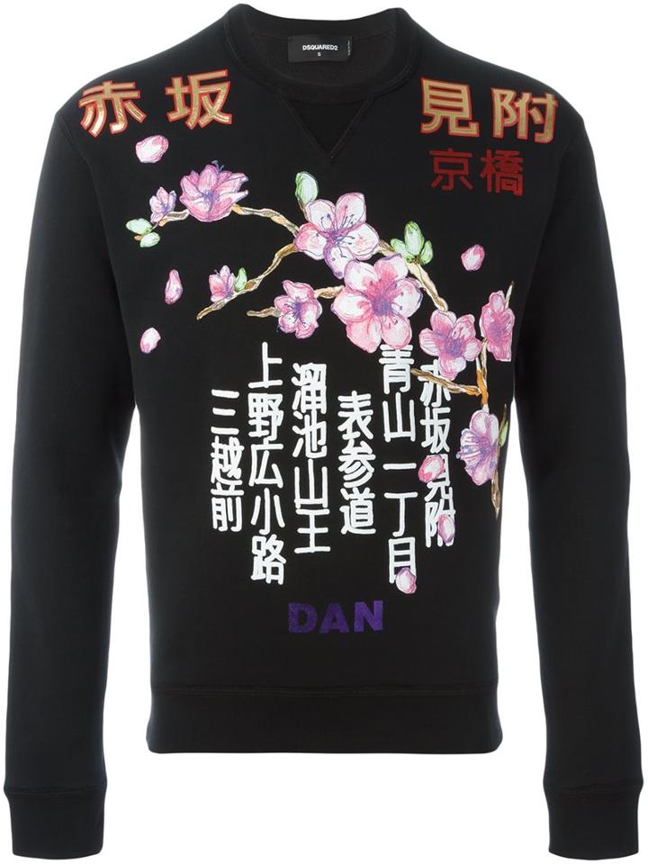 Dsquared2 'dan' Sweatshirt, Men's, Size: Xl, Black, Cotton