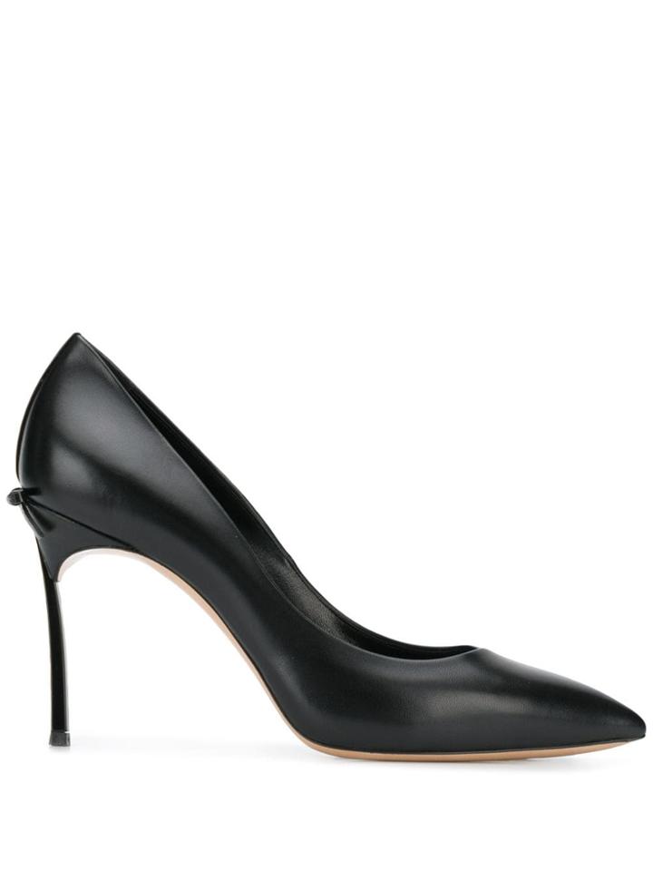 Casadei Rear Ribbon Bow Pumps - Black