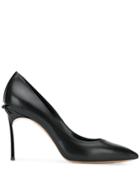 Casadei Rear Ribbon Bow Pumps - Black