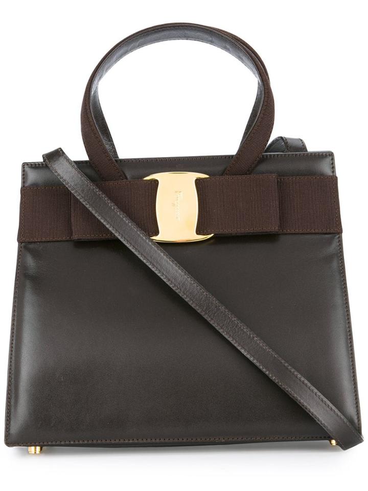 Salvatore Ferragamo Pre-owned Vara Bow 2way Bag - Brown