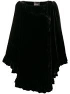Erika Cavallini Flared Velvet Dress - Black