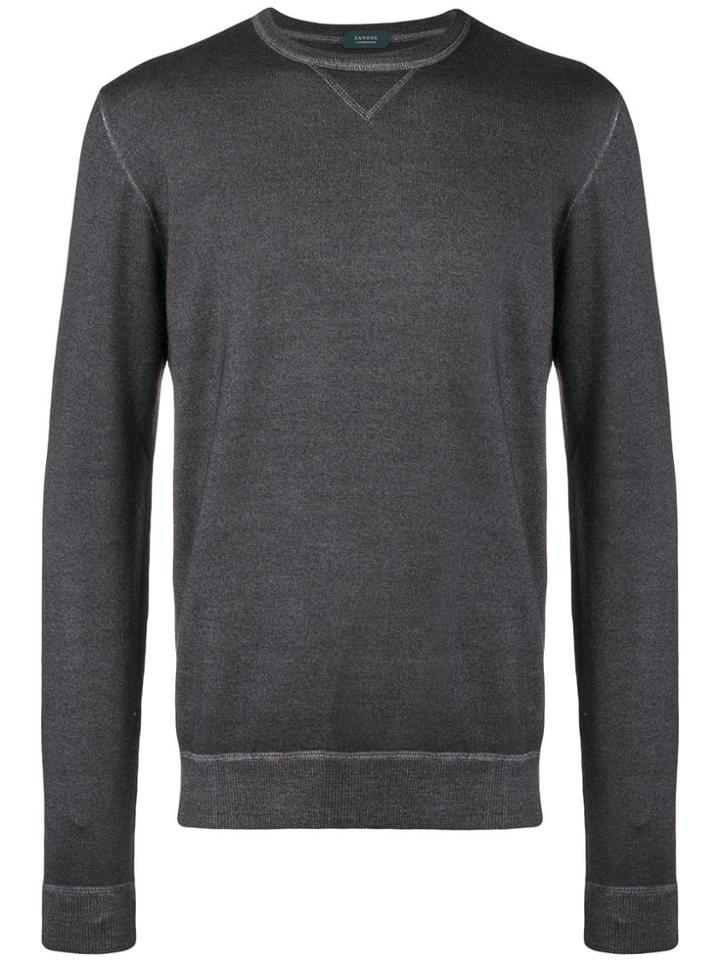 Zanone Zanone - Man - Sweat Tinto Merino - Grey