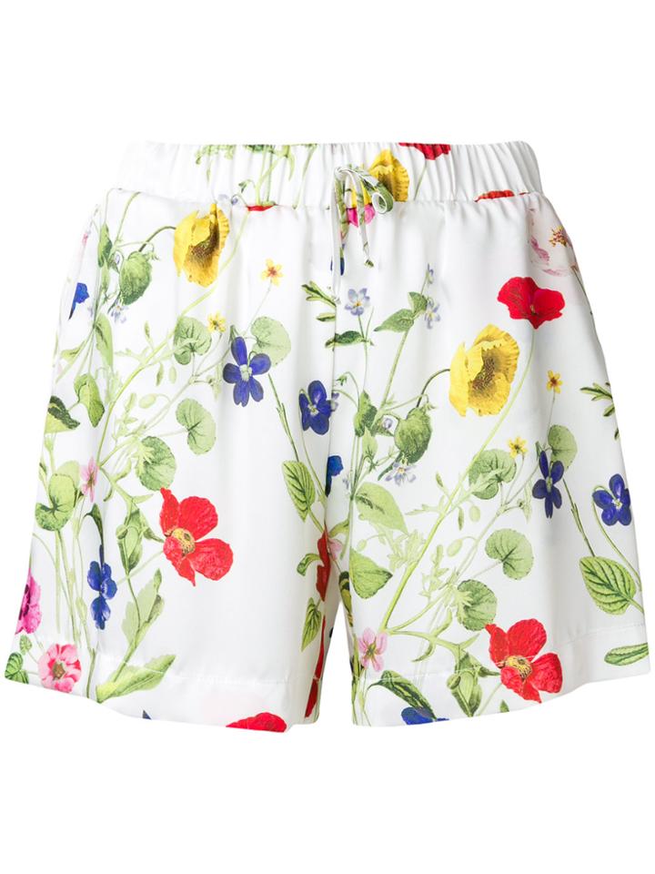 Blugirl Floral Print Shorts - White