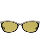 Gucci Eyewear Occhiali Da Sole Rettangolari Con Cristalli - Yellow