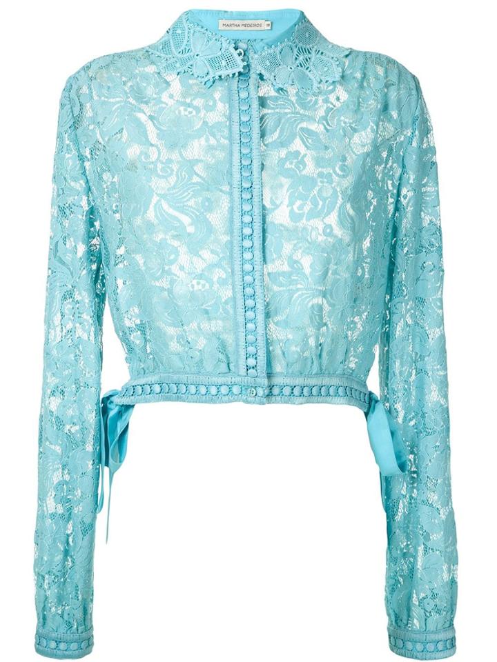 Martha Medeiros Angelina Lace Shirt - Blue