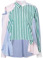 Sacai Asymmetric Patchwork Shirt - Multicolour