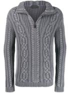 Iris Von Arnim Turtleneck Cable-knit Jumper - Grey