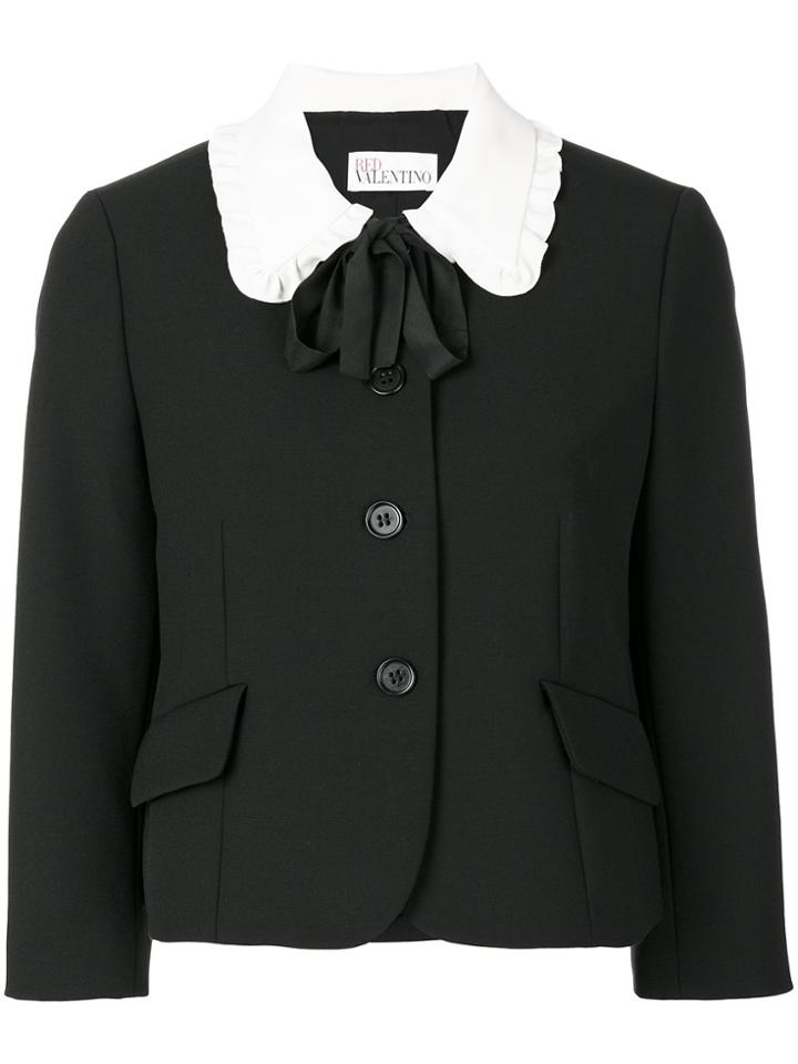 Red Valentino Contrast Collar Jacket - Black