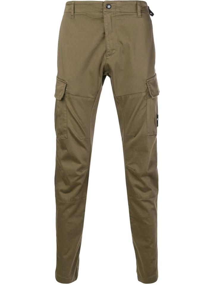 Cp Company Slim-fit Chino Trousers - Green