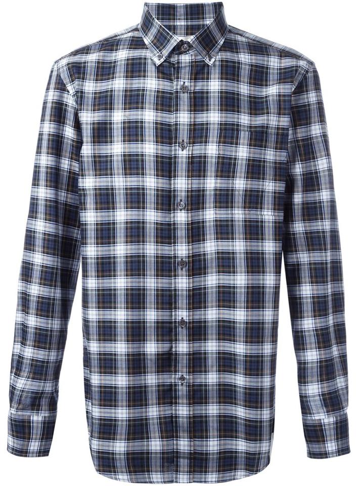 Public School 'samai' Plaid Shirt, Men's, Size: Xs, Blue, Cotton