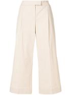 Twin-set Cropped Flared Trousers - Nude & Neutrals