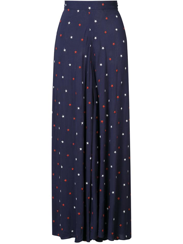 Morgan Lane Star Embroidered Elisa Trousers - Blue