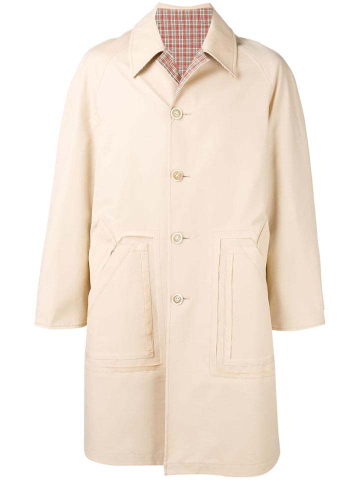 Maison Margiela Cut-out Pocket Coat - Brown
