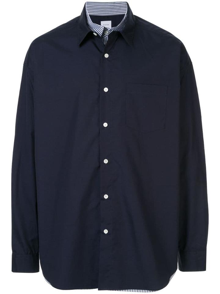 Mr. Gentleman Double Front Shirt - Blue