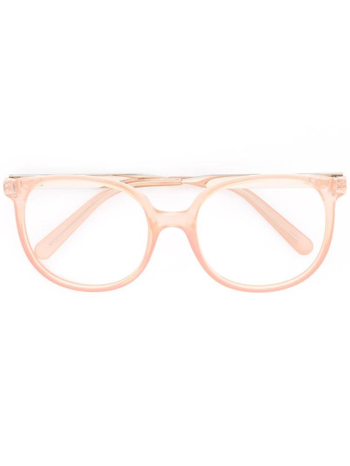 Chloé Eyewear - Classic Square Frame Glasses - Women - Acetate/metal (other) - One Size, Pink/purple, Acetate/metal (other)