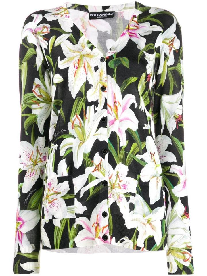 Dolce & Gabbana Floral Print Cardigan - Green