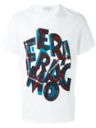 Salvatore Ferragamo Checked Logo Print T-shirt