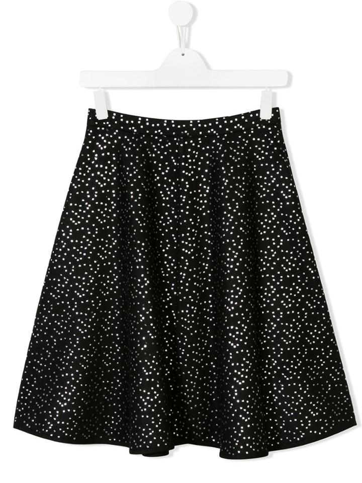Señorita Lemoniez Teen Dot Print Skirt - Black